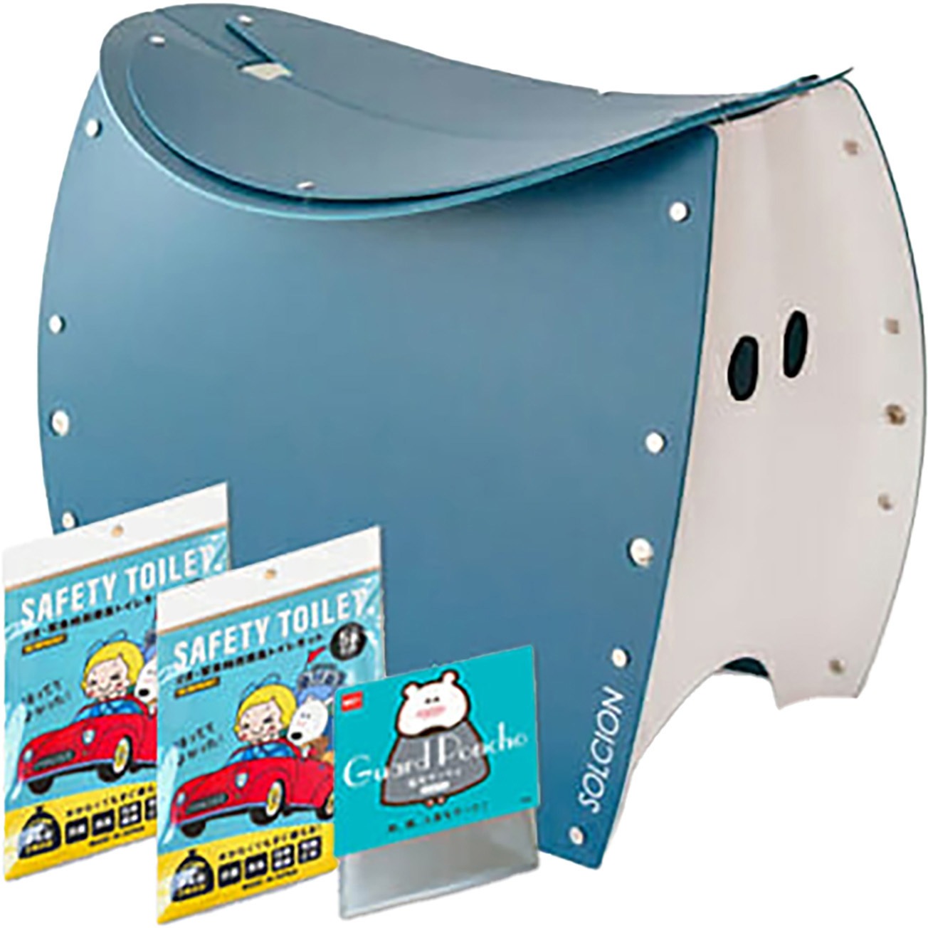 6300063775 PATATTO350+ 携帯トイレ10回分 ポンチョ付きセット エムアンドティー 保存期間15年