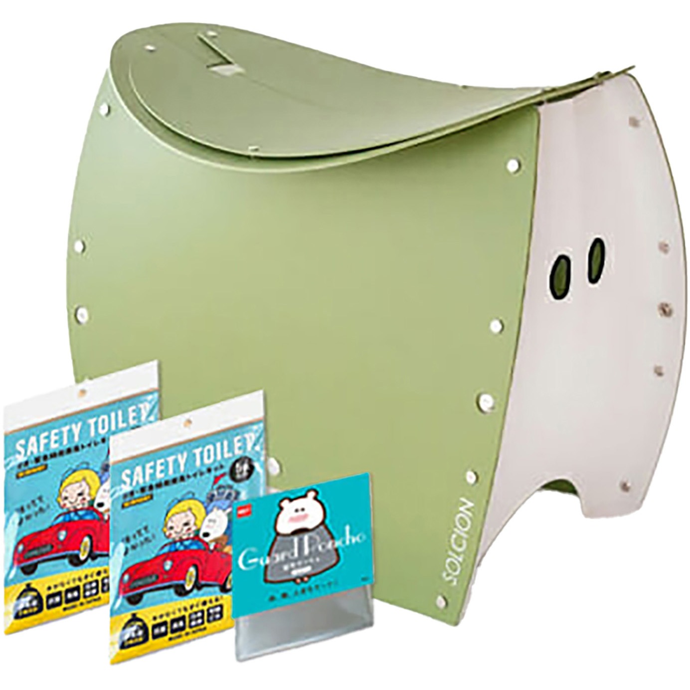 6300063776 PATATTO350+ 携帯トイレ10回分 ポンチョ付きセット エムアンドティー 保存期間15年非常用トイレ