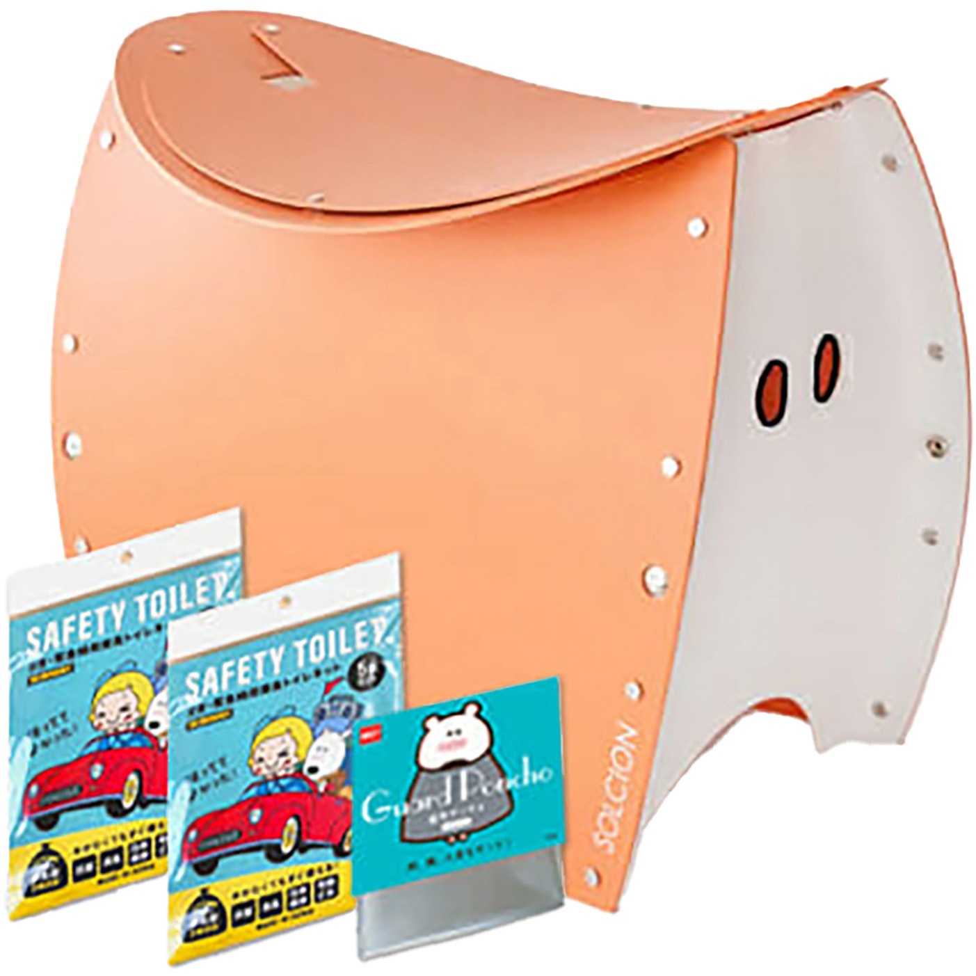 6300063777 PATATTO350+ 携帯トイレ10回分 ポンチョ付きセット エムアンドティー 保存期間15年