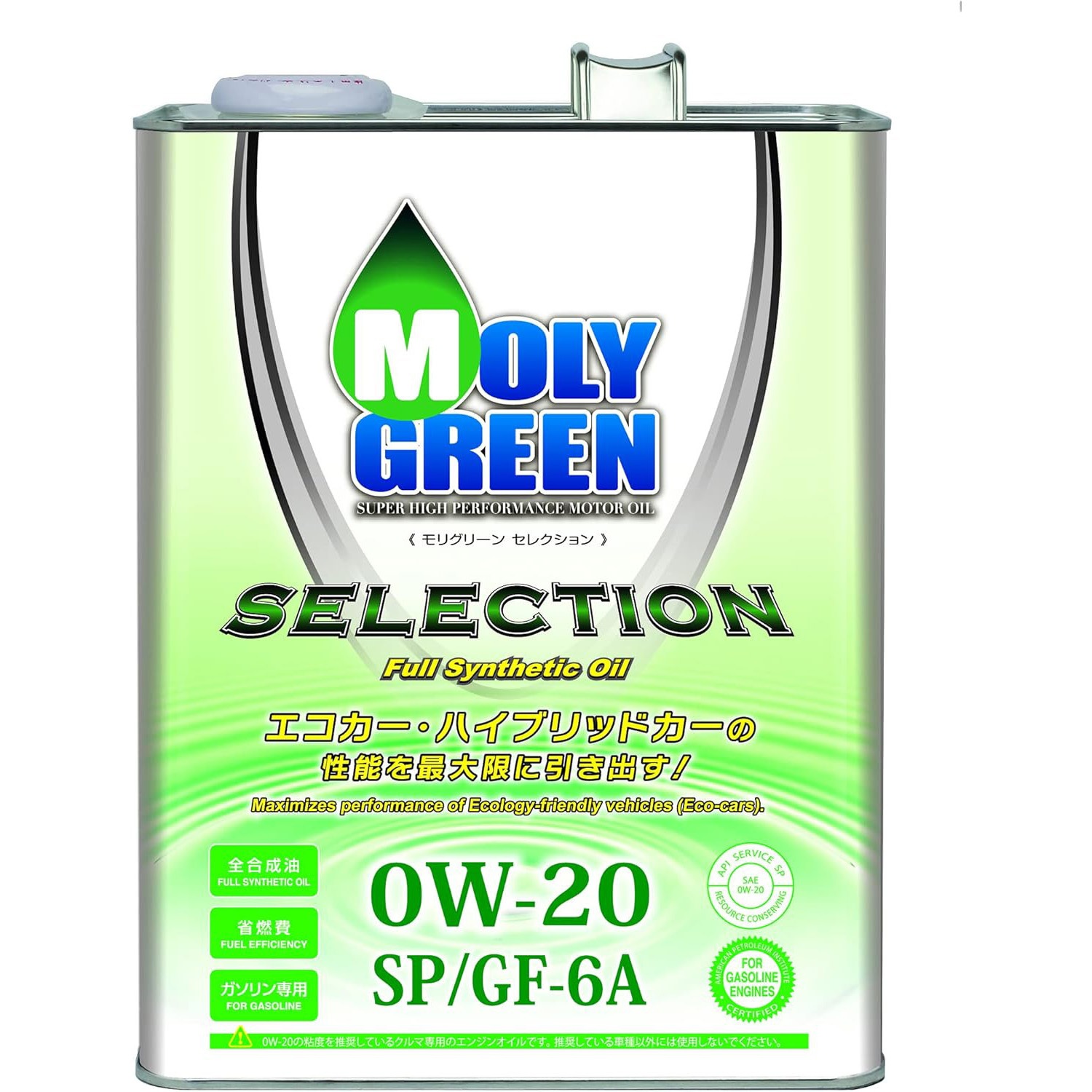 0470076 セレクション SP 0W-20 モリグリーン ILSAC:GF-6A 【通販