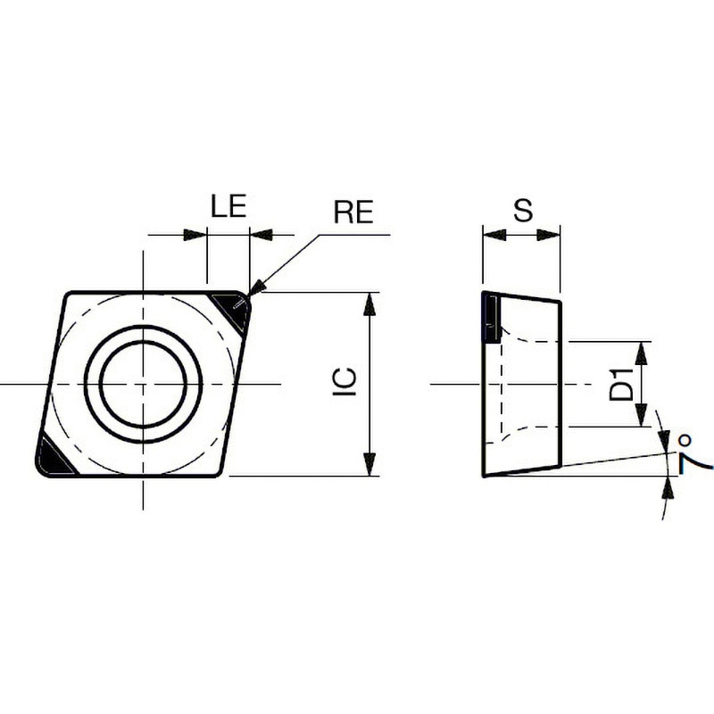 2QP-CCGT060204-HP CBNチップ 2QP-CCGT-HP タンガロイ BR35F製 形状