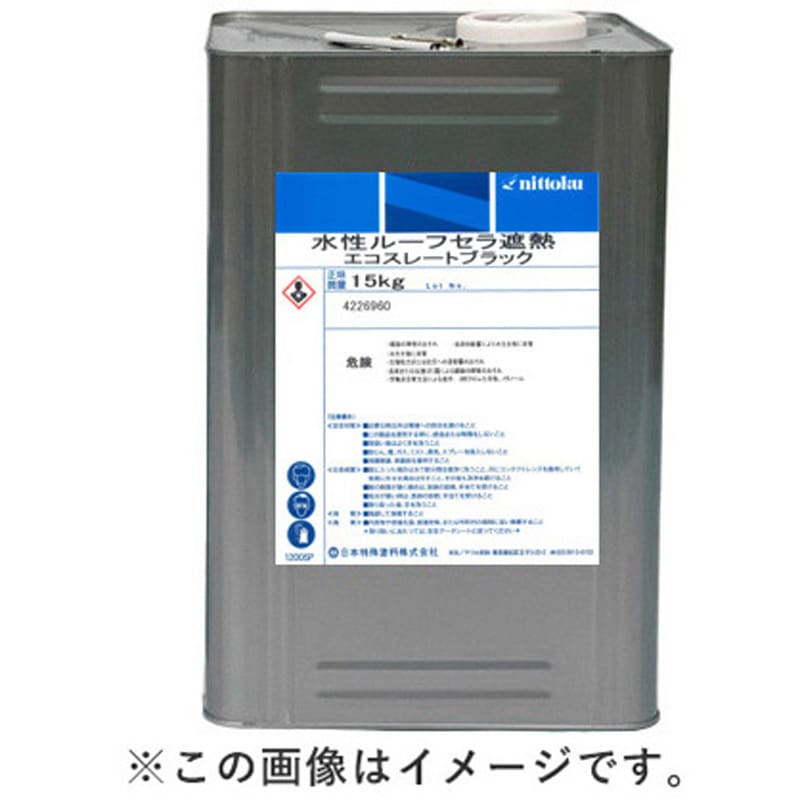 水性ルーフセラ遮熱 1液水性屋根用遮熱塗料 日本特殊塗料 荷姿15kg石油缶 エコグレー色