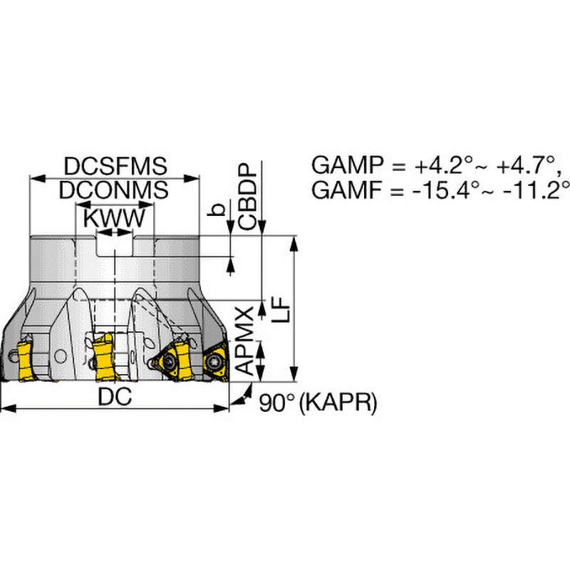 TPTN12J160B50.8R10N ねじ止め式直角肩加工用 正面フライスカッタ TPTN12 1台 タンガロイ 【通販モノタロウ】