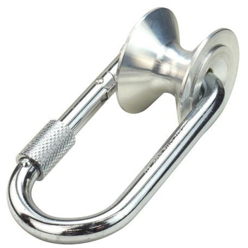 EA638AR-11 プーリーカラビナ (スチール製) エスコ 荷重100kg 全長129mm 1個(1個) EA638AR-11