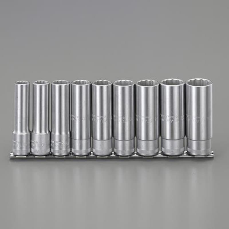 EA617ZE-1A ディープソケットセット エスコ 差込角1/2inch 1セット(1セット) EA617ZE-1A