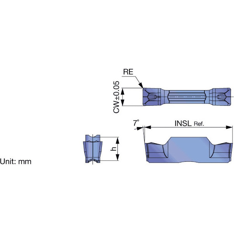 DTM4-080 AH8005 溝入れ突切り用チップ DTM タンガロイ 1箱(10個) DTM4-080 AH8005 16,045円