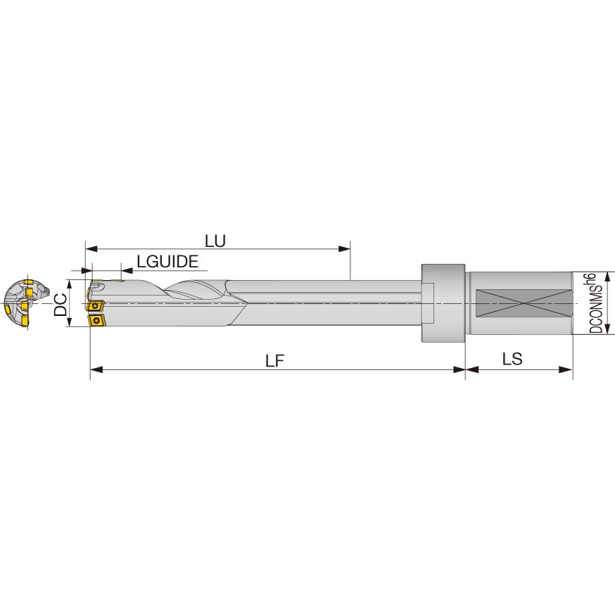 MCTR28.58XFU31.75-25 深穴加工用ドリル MCTR-F L/D=25 1本 タンガロイ 【通販モノタロウ】