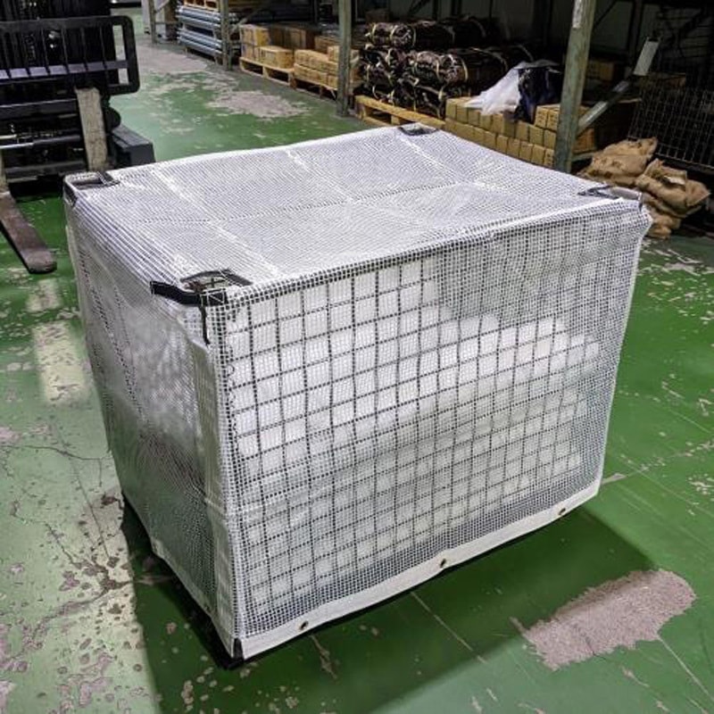 EA985RH-11 メッシュパレットカバー エスコ 透明色 寸法800×1000×800(H)mm 1枚(1枚) EA985RH-11