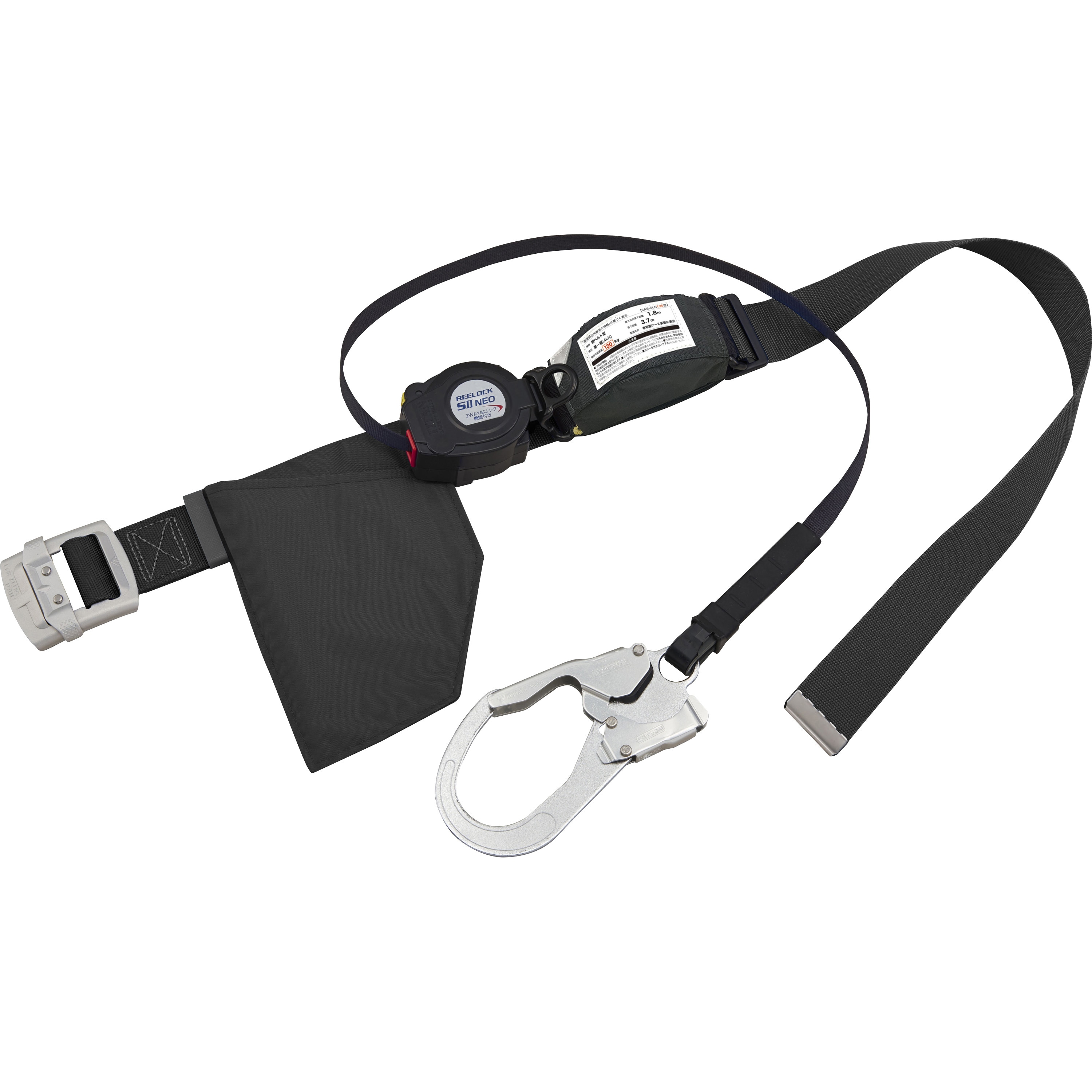 SLN505-130-BL-L 胴ベルト型墜落制止用器具 130kg対応 REELOCK SⅡ NEOライト サンコー(タイタン) ブラック   SLN505-130-BL-L