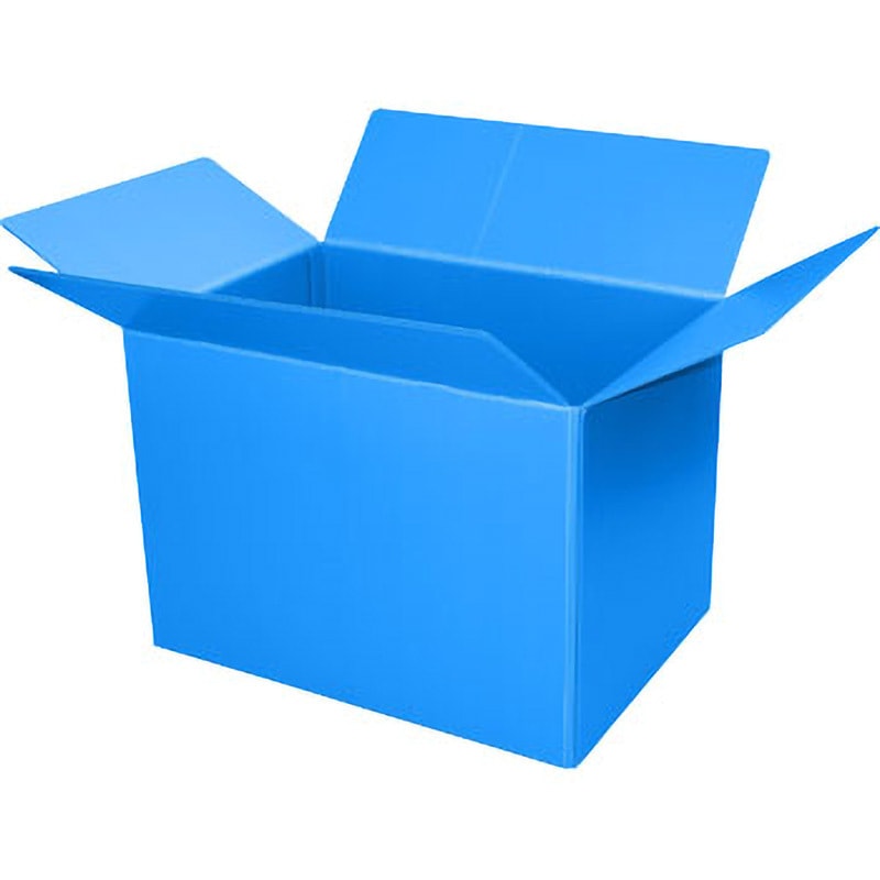 内寸)531*380*380 プラダンA式ケース アパックス ライトブルー色  1セット(10枚)