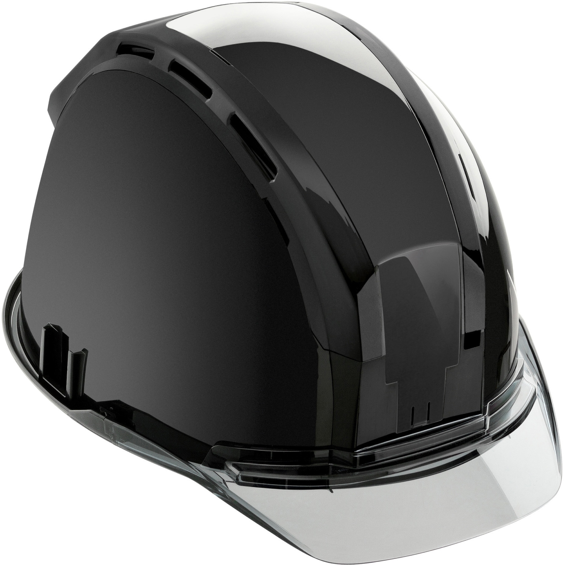 HSBKCSB セフメット(セフ取付溝付ヘルメット) タジマツール(TJMデザイン) 衝撃吸収ライナー有 通気孔有 ブラック   HSBKCSB