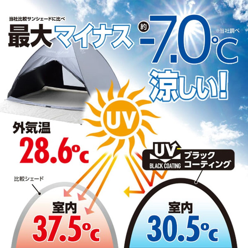 よっぴゃん VISIONPEAKS（ビジョンピークス） ポップアップテント 遮光 フル