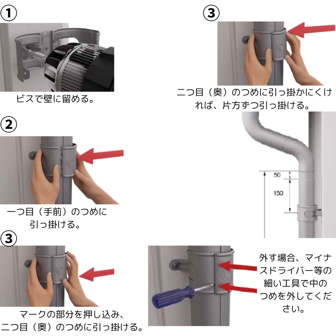 雨とい部材セット 雨とい分岐継手 75 – GREEN CROSS-select 工事現場の安全対策用品なら
