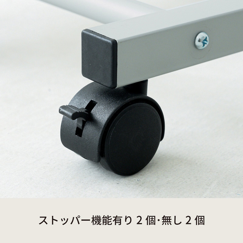 NK-108 パイプスタンドミラー(キャスター付) 永井興産 グレー色 幅