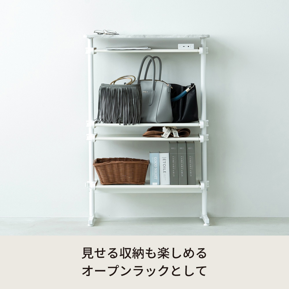 【未開封新品‼️】最終❗️割引❗️つっぱり可動棚ラック（NO.1） つっぱり式棚板無段階可動ラック 3段 幅120cm