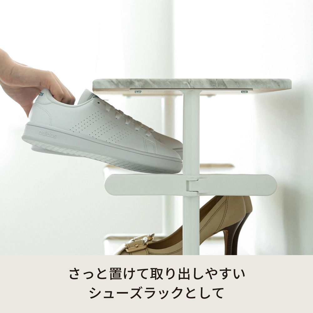 NK-7501 ワンタッチ式可動棚ラック フィット 永井興産 マーブル色 高さ