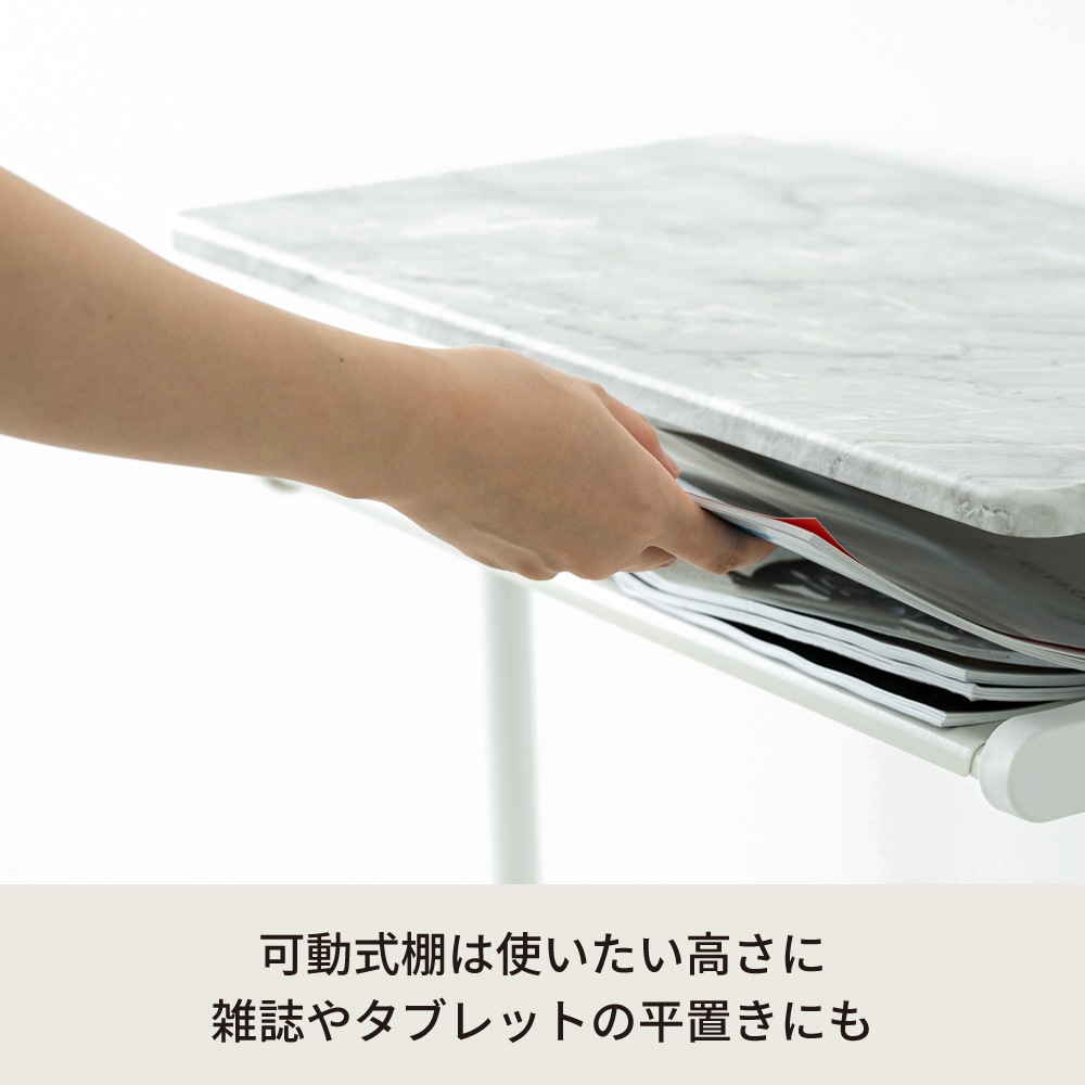 ワンタッチ式可動棚ラック マーブル　ウッド ワンタッチ式可動棚ラック フィット 【色／マーブル（MB