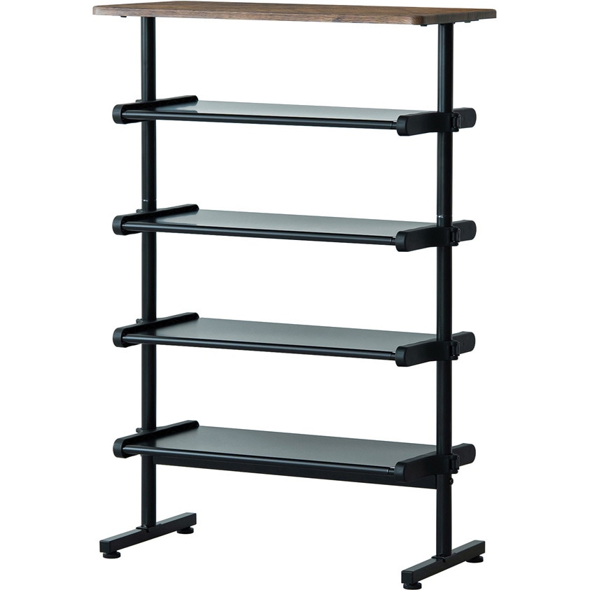 NK-7501 ワンタッチ式可動棚ラック フィット 永井興産 ウッド色 高さ