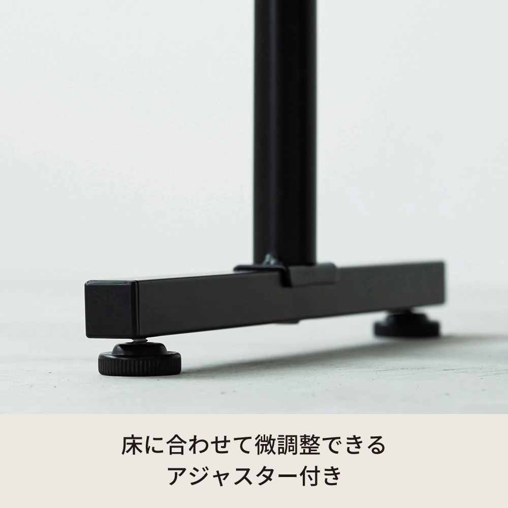 ワンタッチ式可動棚ラック ブラック(天板ウッド) ワンタッチ式可動棚ラック ブラック(天板ウッド) 【公式通販】