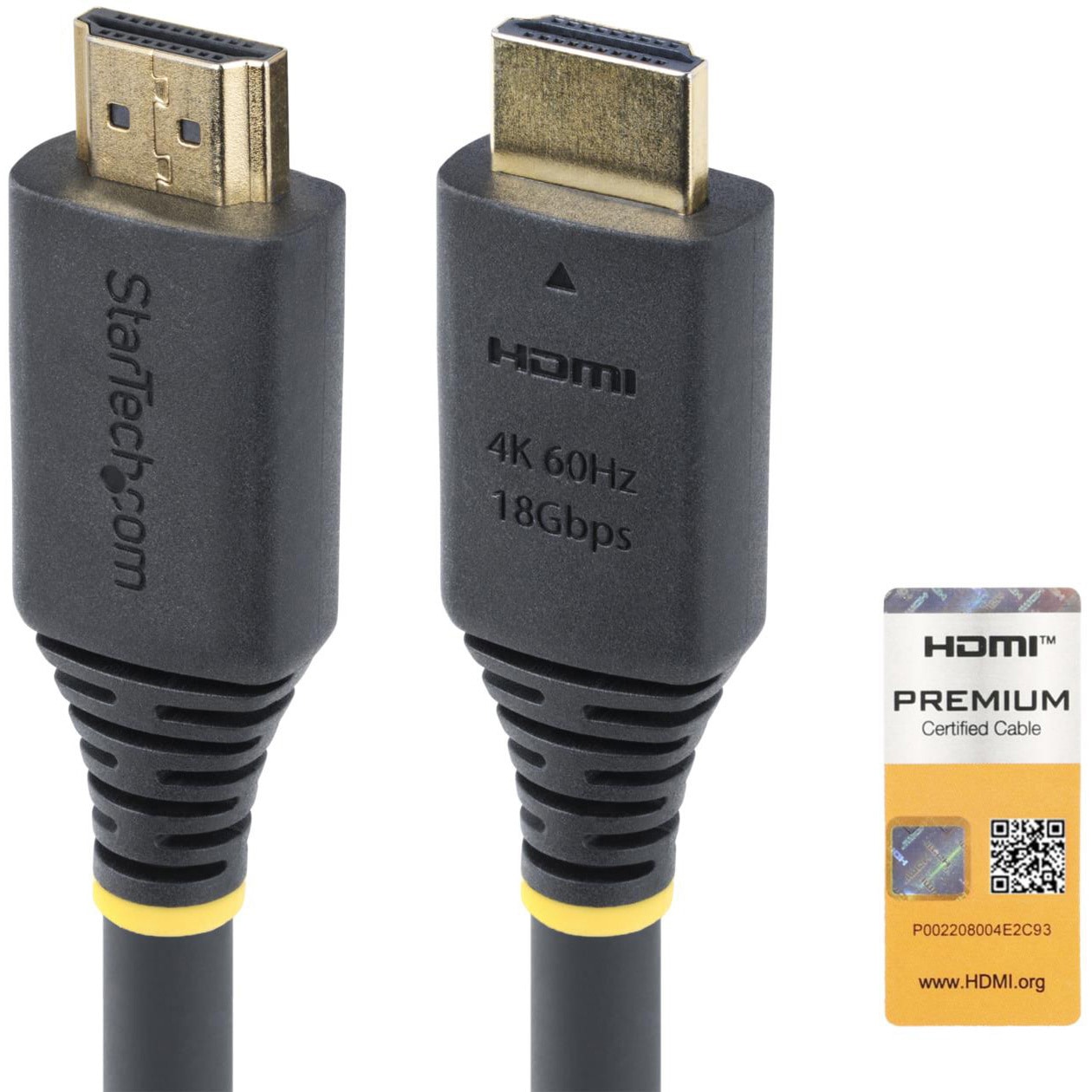 HDMI2-CABLE-4K60-7M HDMI 2.0ケーブル/7m/4K60Hz 1440p 144Hz/18Gbps/Premium HDMI/HDR10 HDCP 2.2 ARC/オス・オス/ブラック/UHD テレビ TV用 ディスプレイケーブル 1個 StarTech.com 【通販モノタロウ】