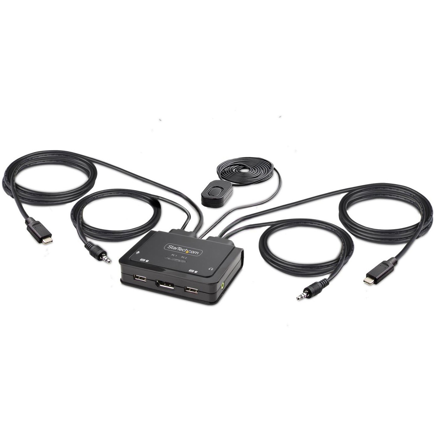 C2-D46-UC2-CBL-KVM KVMスイッチ/2ポート/シングルモニター/4K60Hz DisplayPort/USB-C接続(DP Altモード)/ケーブル一体型/バスパワー/手元スイッチ ホットキー切換/PC パソコン CPU切替器(2台用)/ケーブルタイプ 1個 StarTech.com 【通販モノタロウ】 21,980円