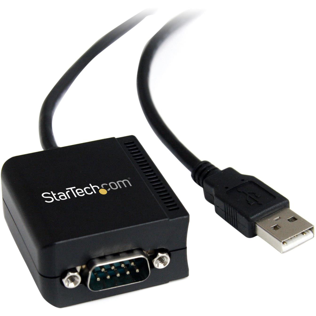ICUSB2321FIS USB - RS232C シリアル変換ケーブル/2.5m/ストレート/1x D-Sub 9 ピン/オス-オス/光絶縁/DB9 シリアルコンバーター アダプター 1個 StarTech.com 【通販モノタロウ】