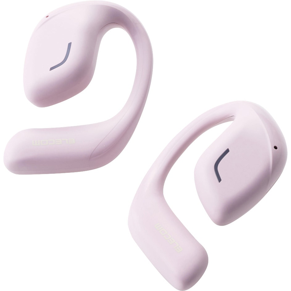 LBT-OWS01PN ワイヤレスイヤホン Bluetooth 5.4 オープンイヤー イヤホン 高音質 低遅延 マイク付き エレコム 両耳 ダスティピンク色   LBT-OWS01PN