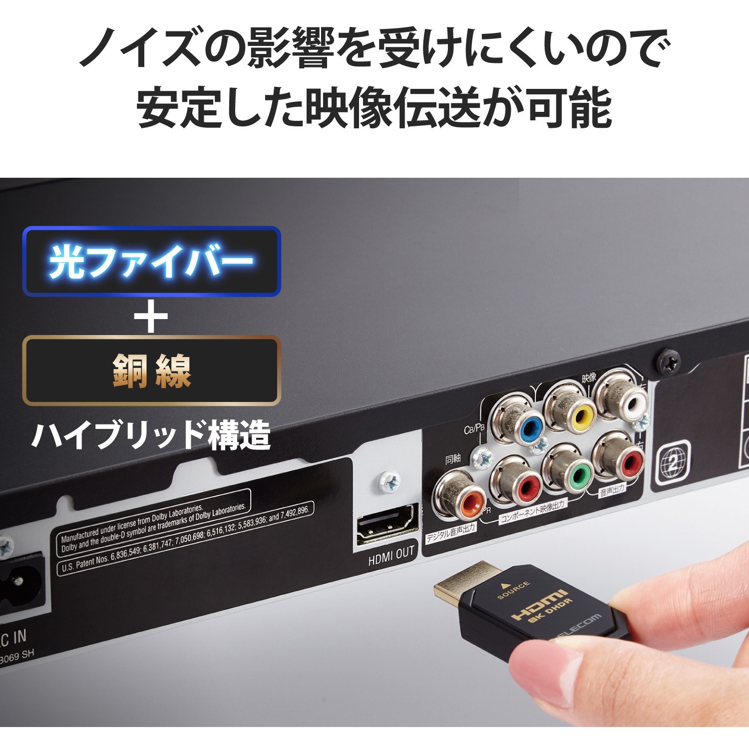エレコム HDMIケーブル DH-HDLO21A05BK DH-HDLO21A05BK HDMIケーブル Ultra High Speed HDMI アクティブ