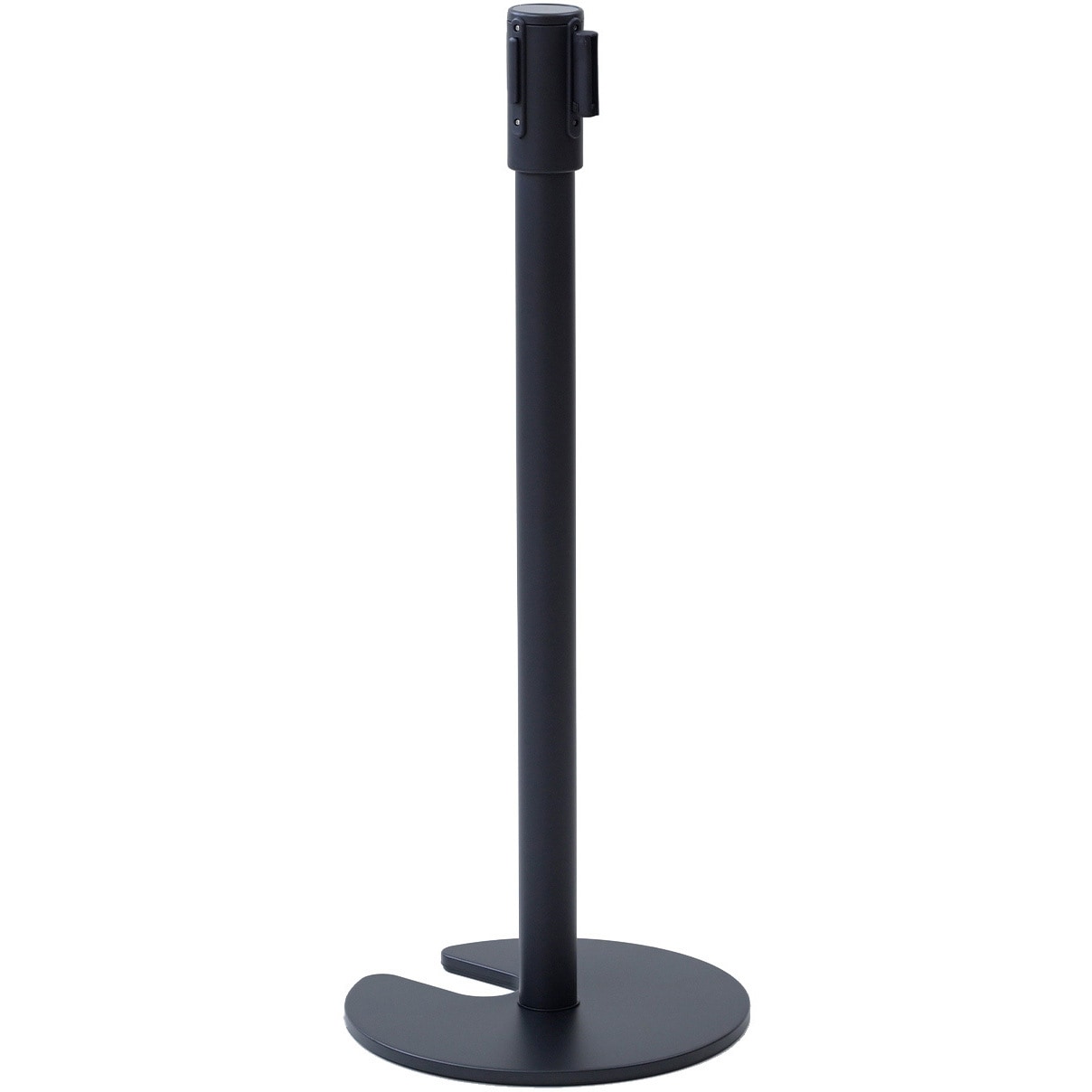 IBP-S35-2(BK/BK) ベルトパーテーション 長さ195cm ワンタッチ自動ロック 4方向連結可能 YAMAZEN(山善) スタッキングタイプ  1セット(2本)