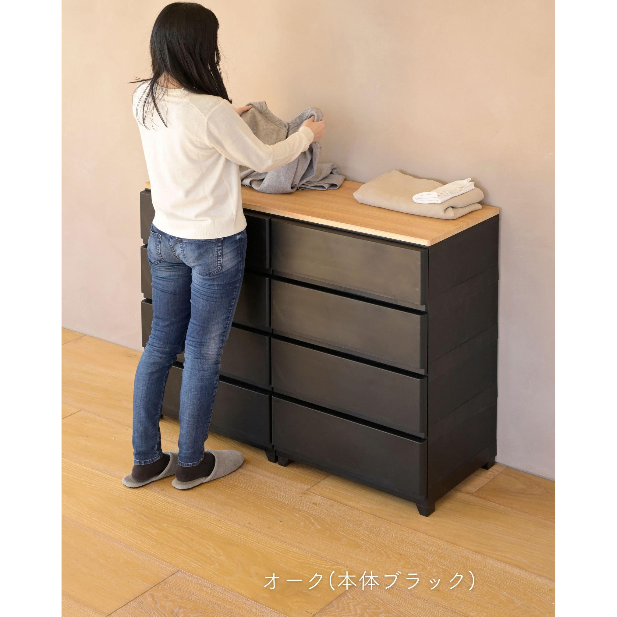 MDCT-5439R(GG) 壁付きチェスト用【天板】 YAMAZEN(山善) グレージュ