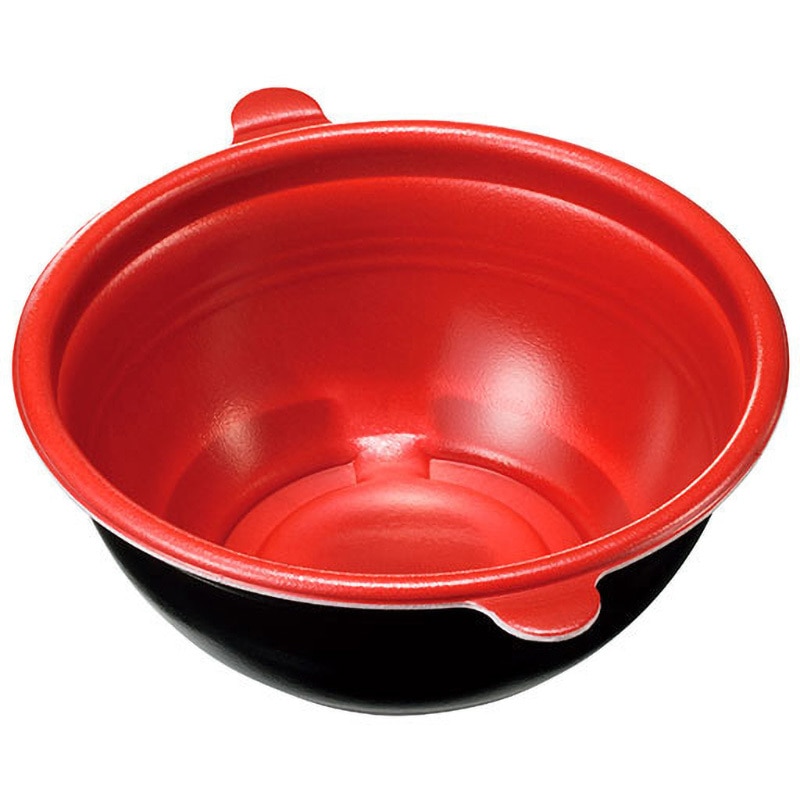 L 赤黒 どんぶり 本体 1ケース(50枚×8袋) ケーピープラテック 【通販モノタロウ】