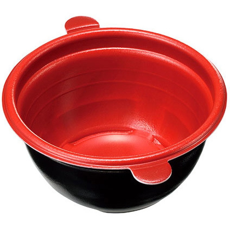 S 赤黒 どんぶり 本体 1ケース(50枚×16袋) ケーピープラテック 【通販モノタロウ】