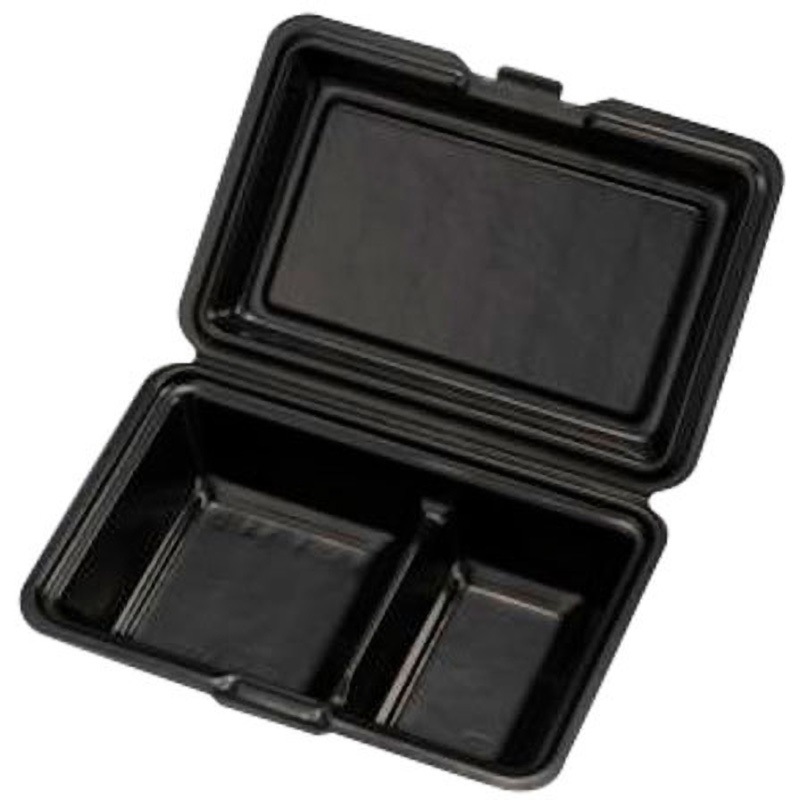 Kランチ54-D ブラック ランチボックス ケーピープラテック ブラック色  1ケース(25枚×16袋)