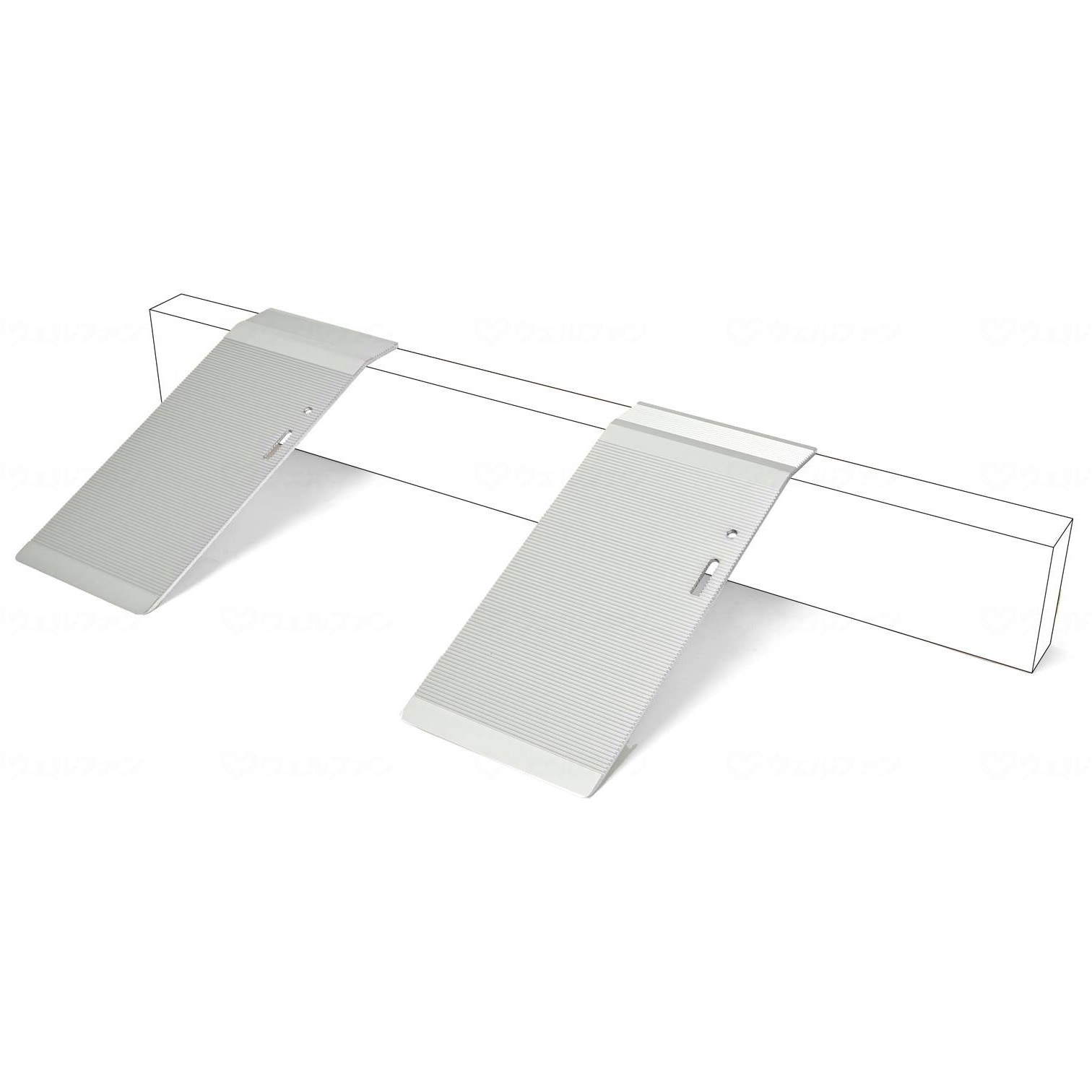 680 安心スロープ携帯用/シルバー/300×150 1台 カドヤ 【通販モノタロウ】