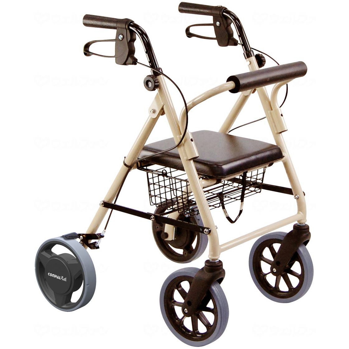 117127 ハッピーミニ 抑速ブレーキ2/ミルクティーベージュ/- 1台 竹虎 【通販モノタロウ】