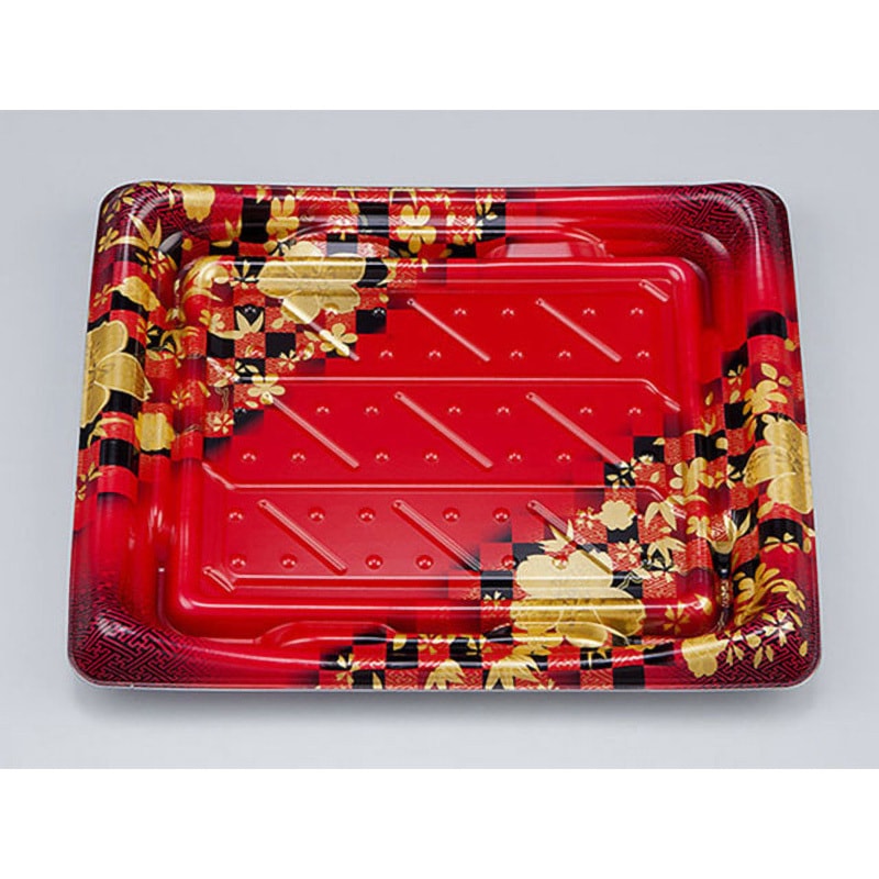 34 花雅赤 SFうま皿 本体 1ケース(50枚×12袋) シーピー化成 【通販モノタロウ】