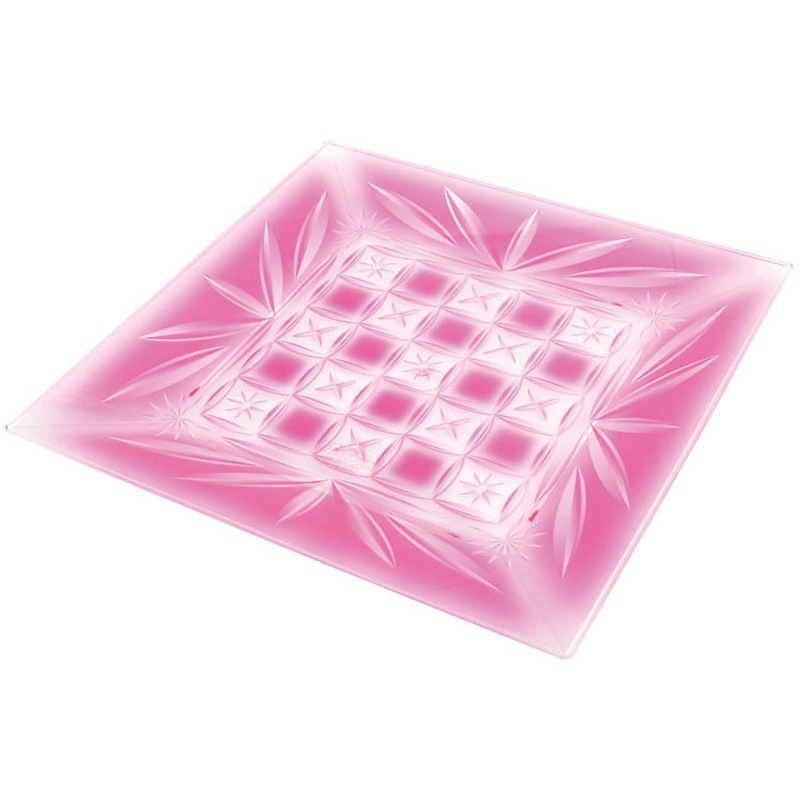 (20)錦切子・桃 角皿 1ケース(20枚×12袋) ニシキ 【通販モノタロウ】