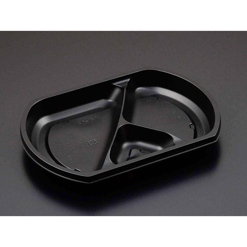 20 中皿2 黒 饗膳 小判 リスパック 黒色  1ケース(50枚×12袋)