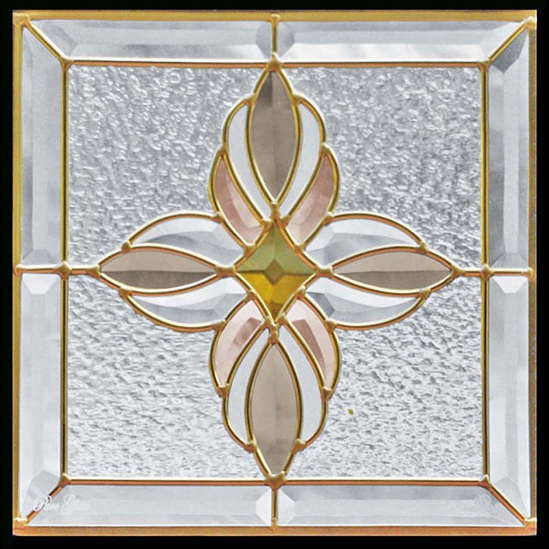 SH-E01 ステンドグラス Eサイズ セブンホーム 縦300mm横300mm厚さ18mm  SH-E01