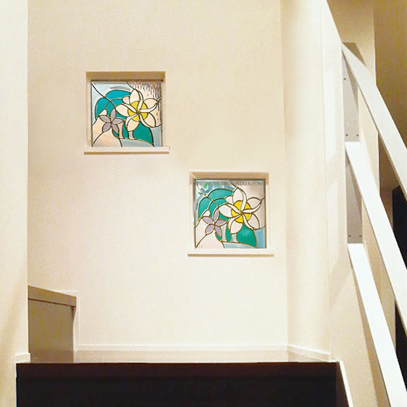 SH-E12 ステンドグラス Eサイズ セブンホーム 縦300mm横300mm厚さ18mm  SH-E12