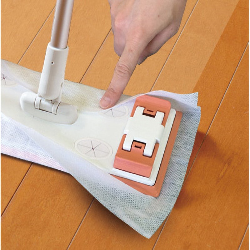 （まとめ）山崎産業 コンドルぞうきんが使えるフローリングワイパーN 1本〔×5セット〕 山崎産業 コンドル ぞうきんとシートが使えるフローリングワイパーを