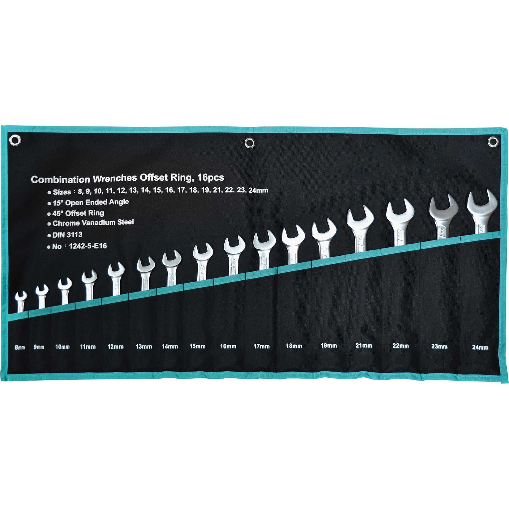 1242-5-E16 オフセットコンビネーションスパナセット 1セット(16本) ギガ・セレクション 【通販モノタロウ】