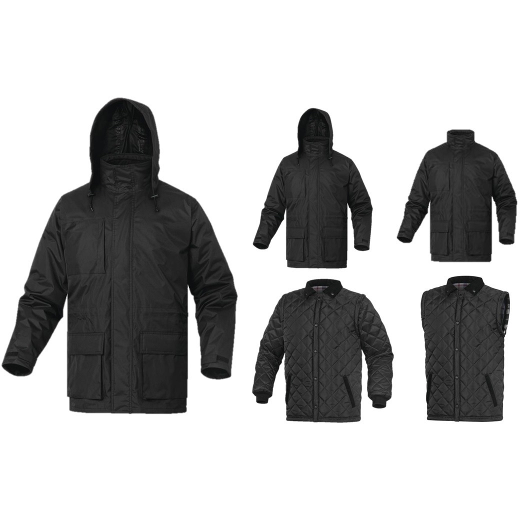D0073-XL ISOLA2 5in1防寒ベストジャケット Delta Plus ブラック色 XL袖丈88cm  D0073-XL