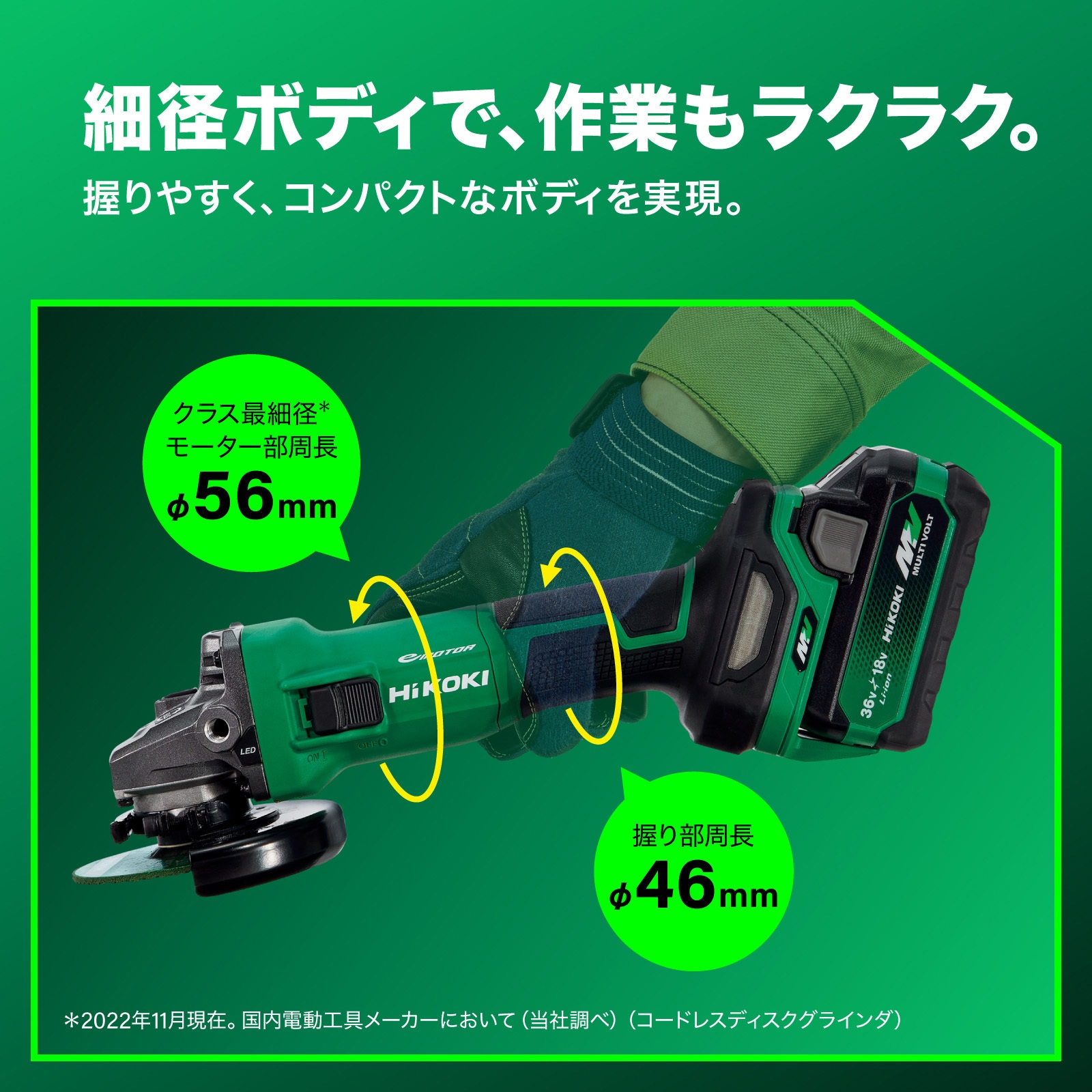 G3610DC (NN) 36V コードレスディスクグラインダ HiKOKI(旧:日立工機