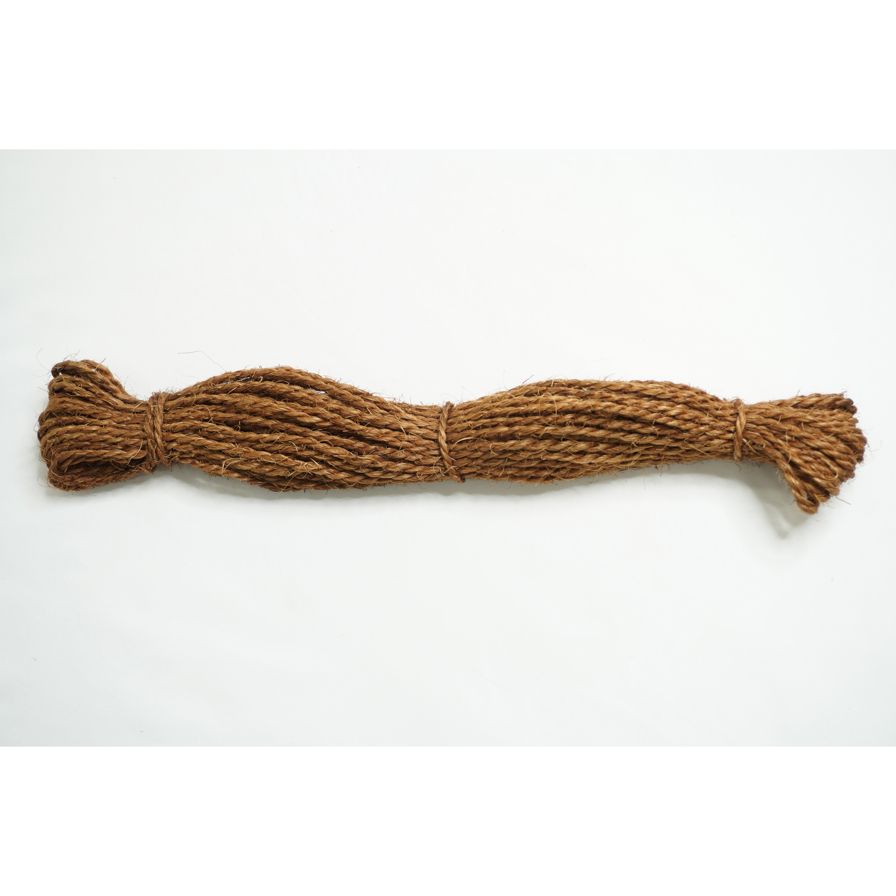 4mm×20m 棕櫚縄 近江屋ロープ 茶色 長さ20m太さ4mm 1セット(50本