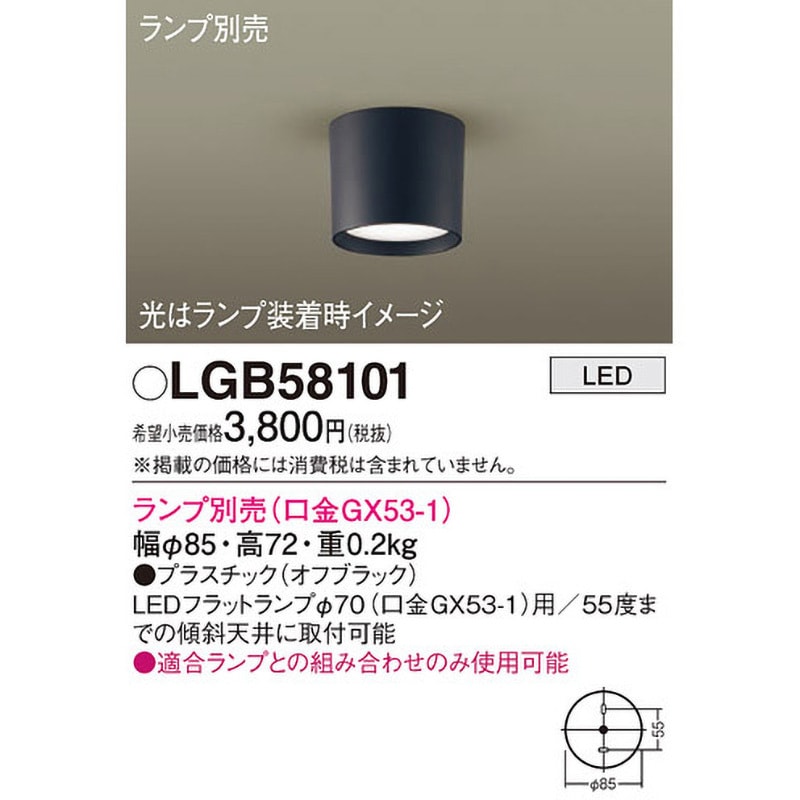 LGB58101 ダウンシーリング 本体 Panasonic(パナソニック) 天井直付型