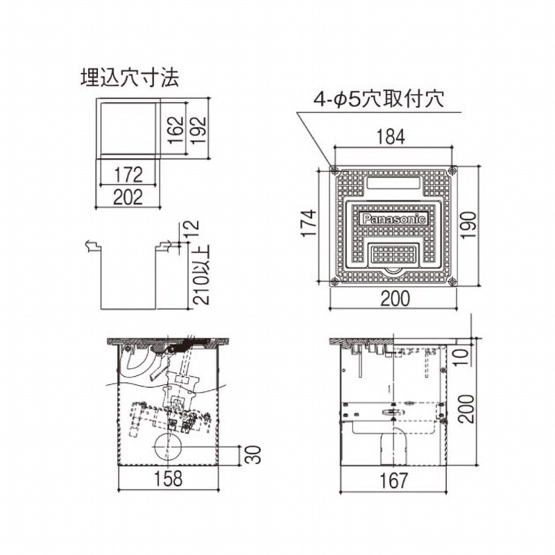 NK39162Z フロアコンセント 1台 Panasonic(パナソニック) 【通販モノタロウ】