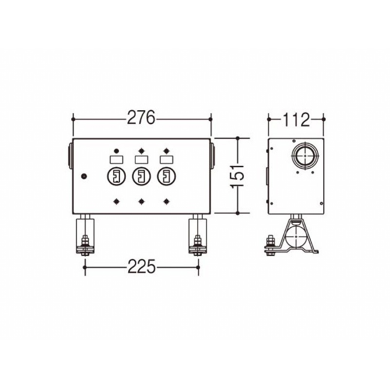 NK39372K コンセントボックス Panasonic(パナソニック) 電源3回路用 30A660V 8P端子台付   NK39372K