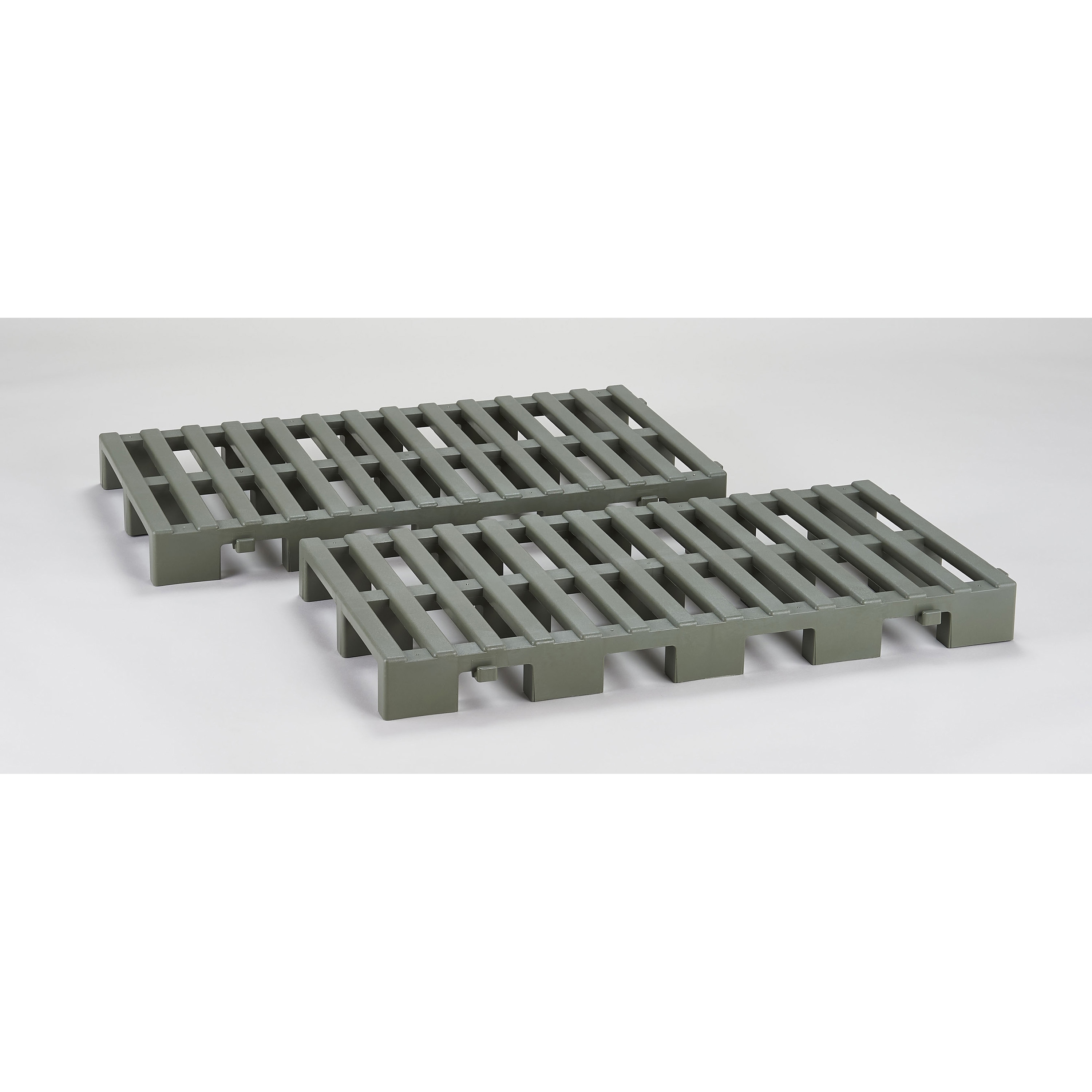 CPJ-2　収納用パレット グレー 2枚セット×８個入（１箱） CPJ-2 クリーンパレット連結タイプ 伸晃 ポリプロピレン・ポリエチレン