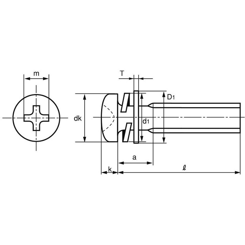 （＋）ナベＰ＝３ステン(+)ナベP=3 5 X 18 ステンレス(303、304、XM7等)/ＢＫ(ＳＵＳ黒染め) 3.5X18 ステンメッキ(+)ナベP\u003d3 大阪魂 十字穴番号2 ねじの呼びM3.5長